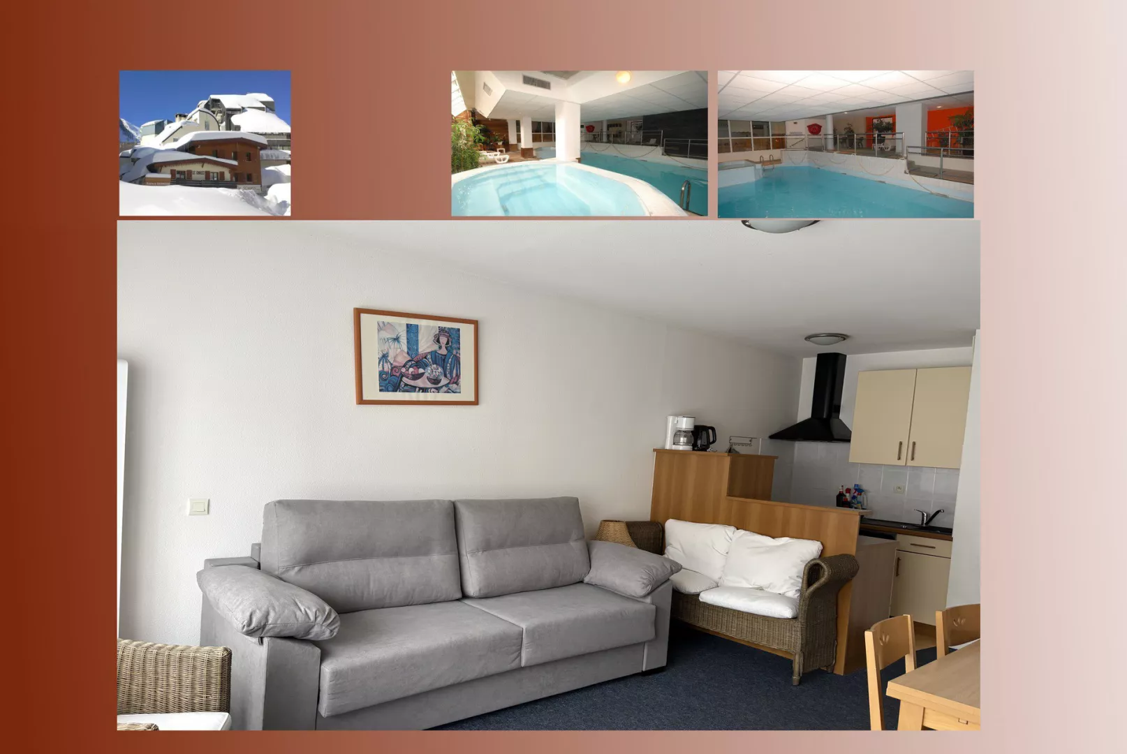 C20 / 2 pièces coin montagne / Gourette / Gourette - Station